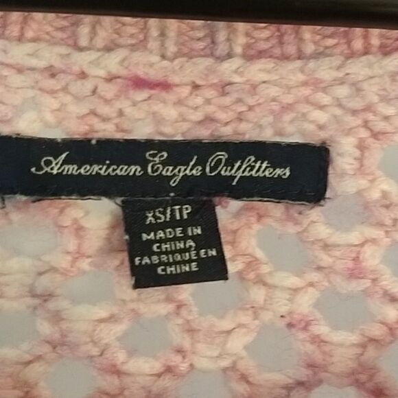 American Eagle Sweater  XS chunky wood blend - Picture 3 of 4